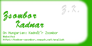 zsombor kadnar business card